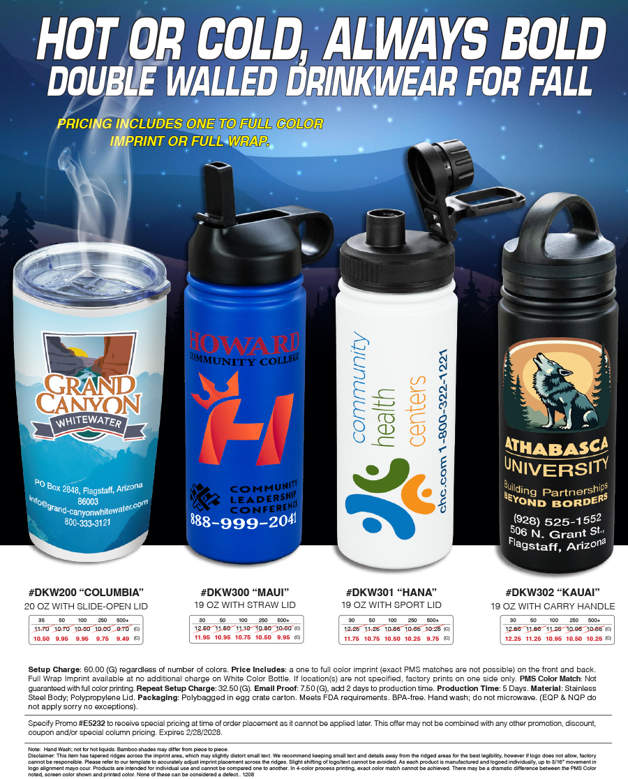 Double Walled Drinkwear For Fall