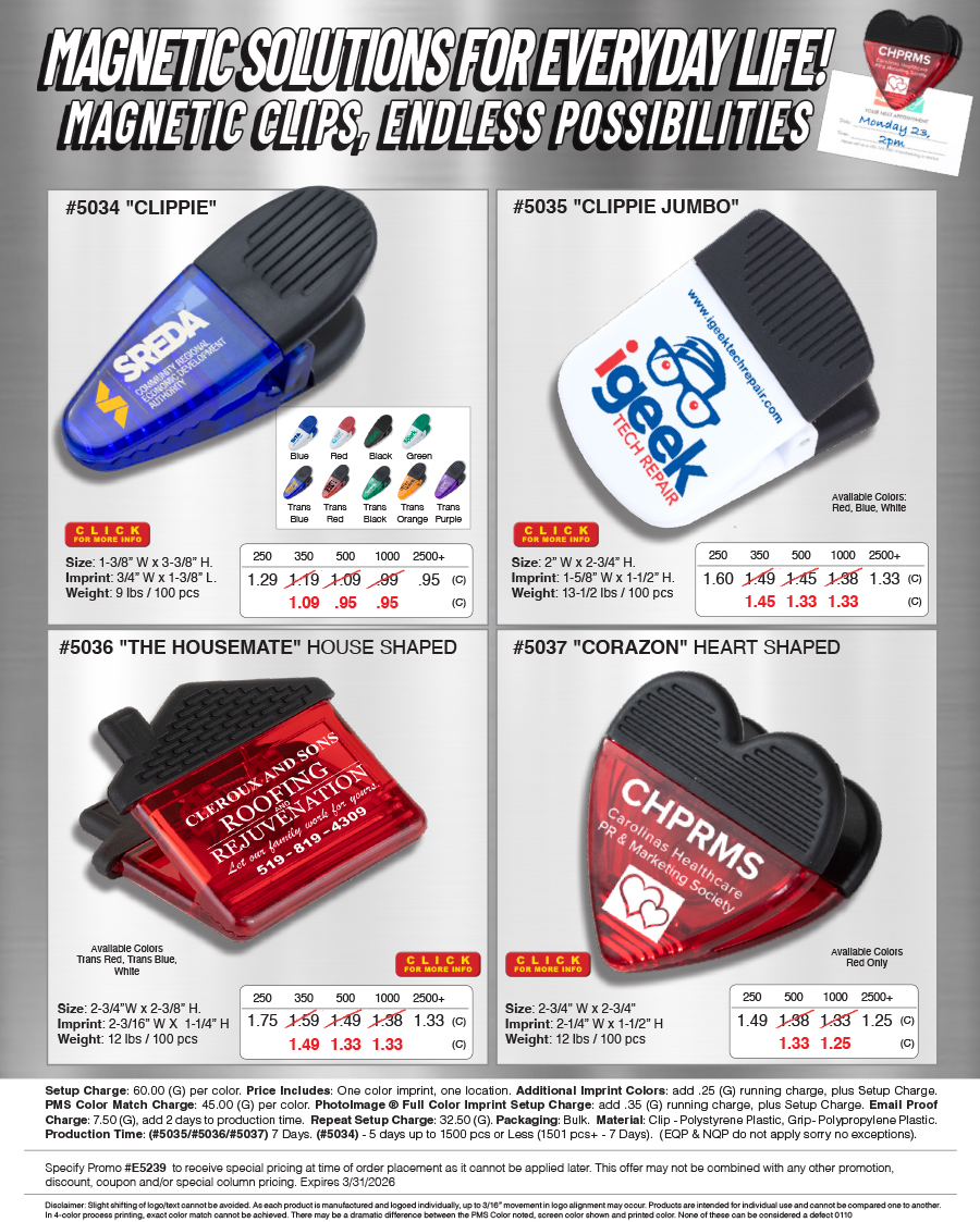 5034 5035 5036 5037 Magnetic Clips