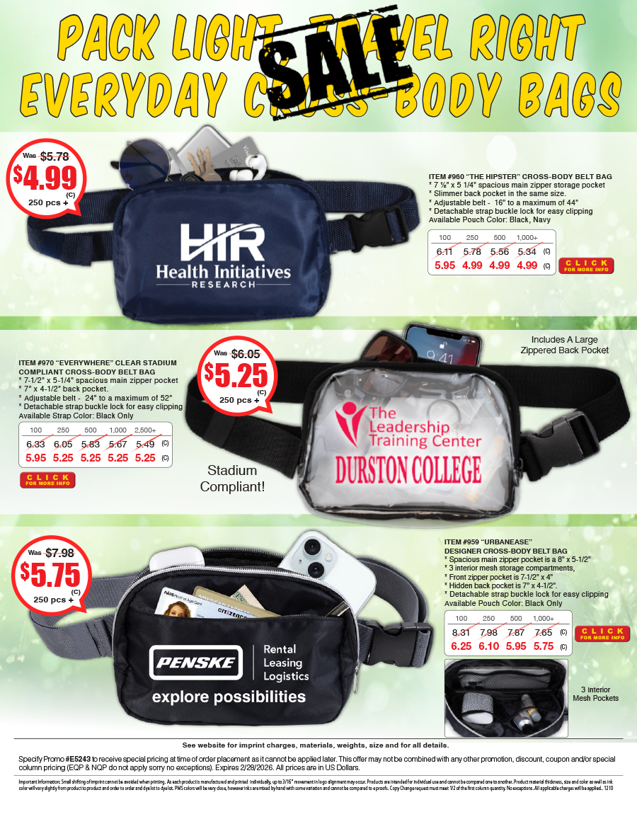 959 960 970 Summer Crossbody Bags   