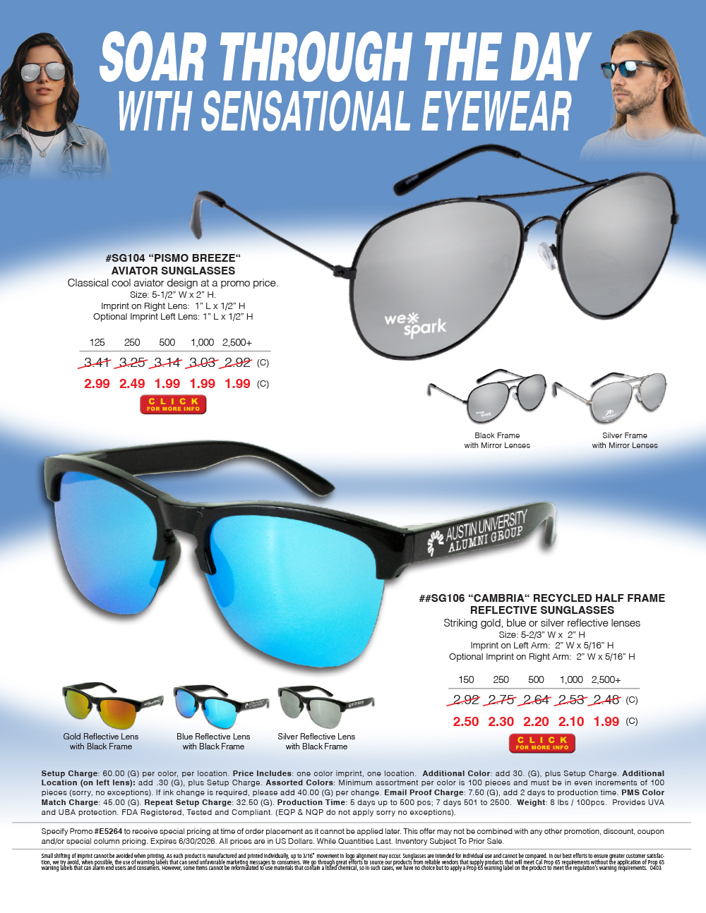 SG104 SG106 Soar through The Day with Sensational Eyewear