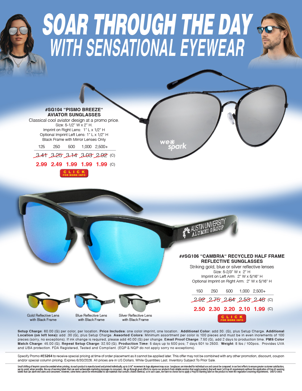 SG104 SG106 Soar through The Day with Sensational Eyewear