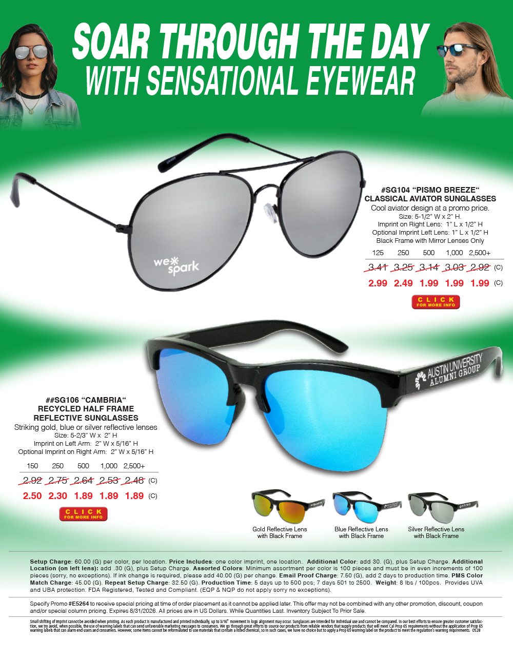 SG104 SG106 Soar through The Day with Sensational Eyewear