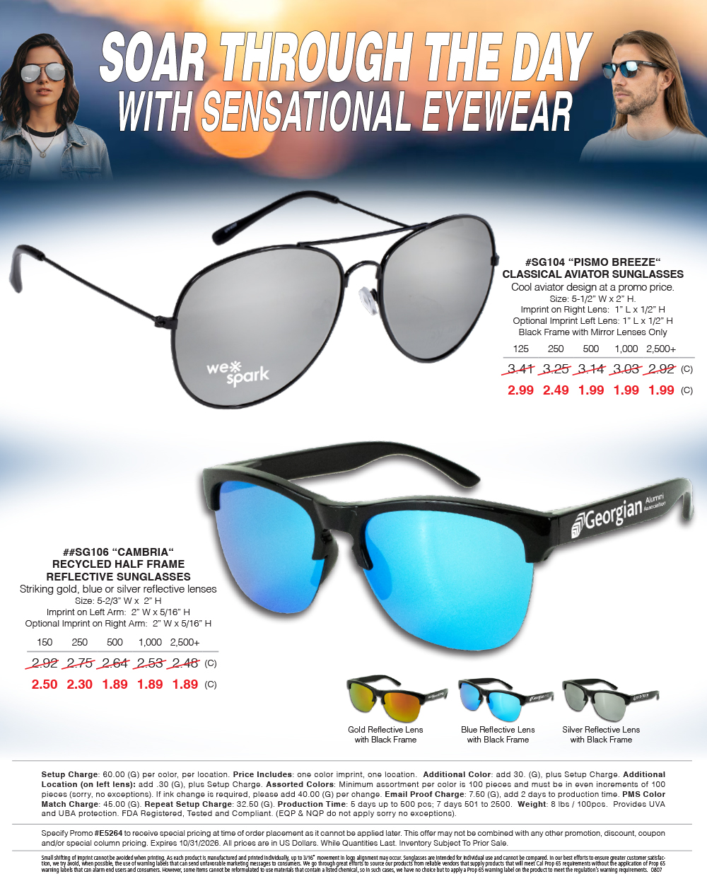 SG104 SG106 Soar through The Day with Sensational Eyewear