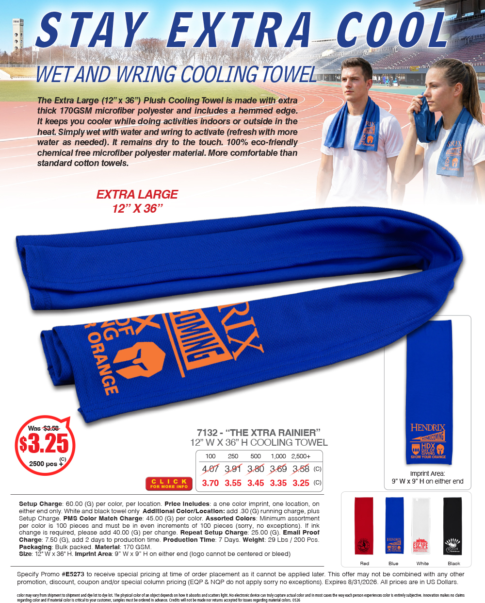 7132 Large Plush Cooling Towel