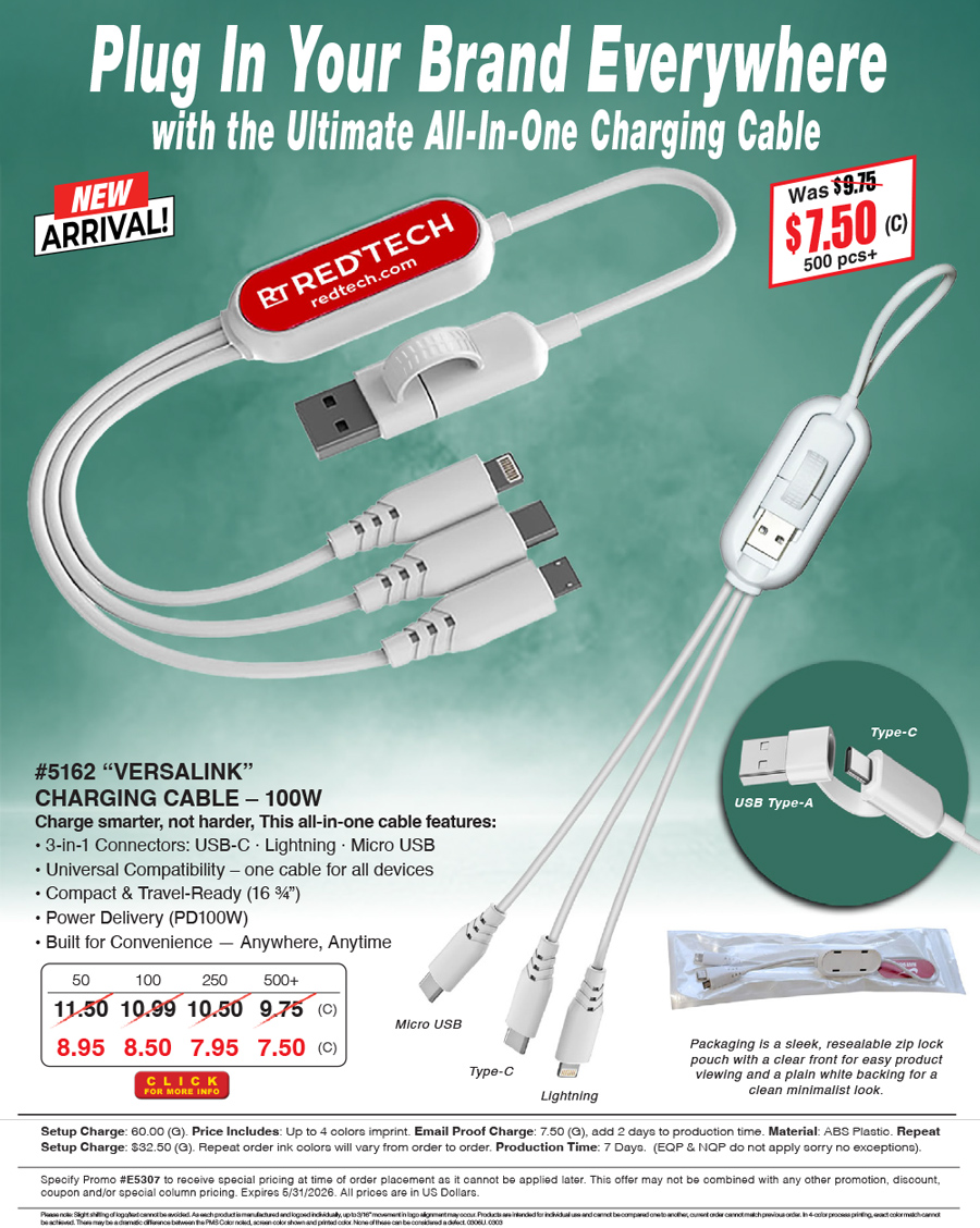 5162 Versalink Fast PD60W Charging Cable