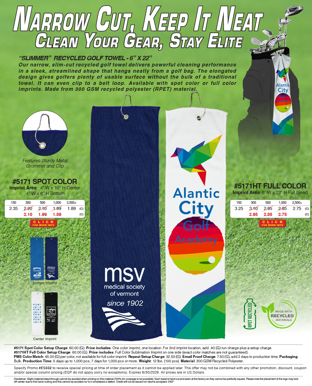 5171 5171HT Golf Towels