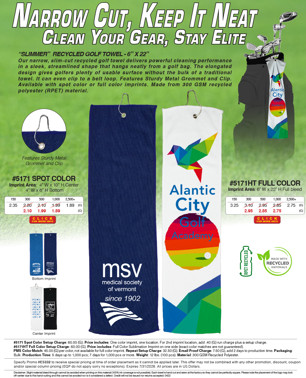 5171 5171HT Golf Towels