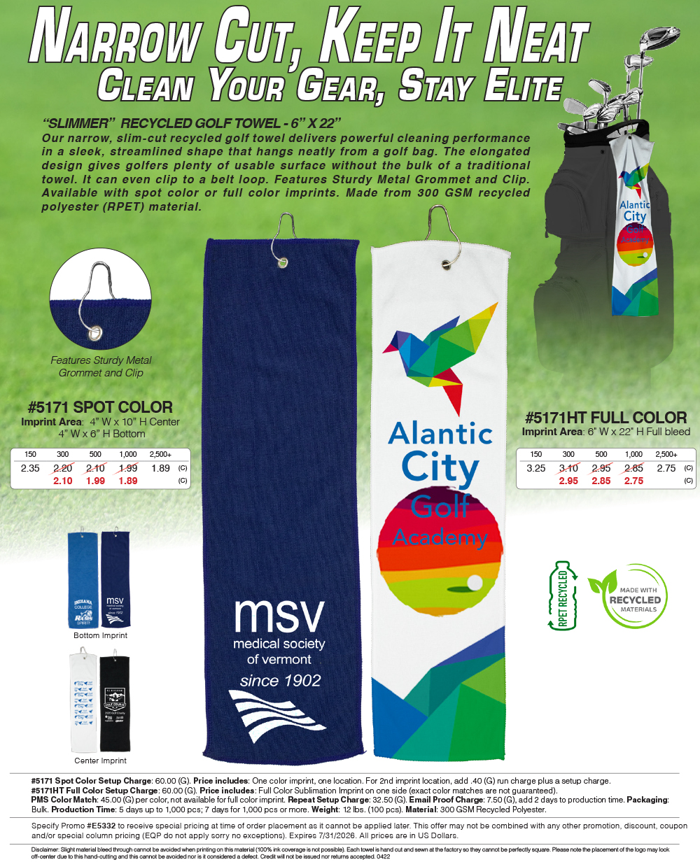 5171 5171HT Golf Towels