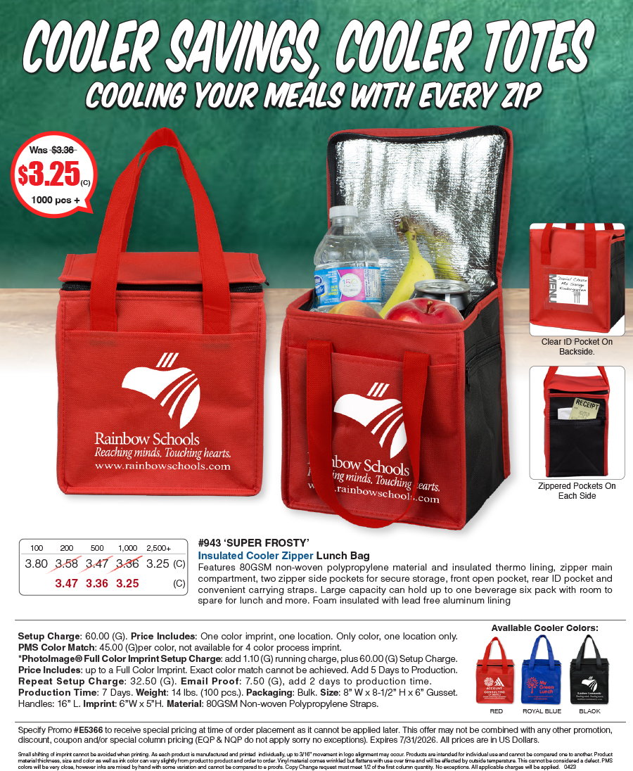 943 Super Frosty - Insulated Cooler Lunch Bag