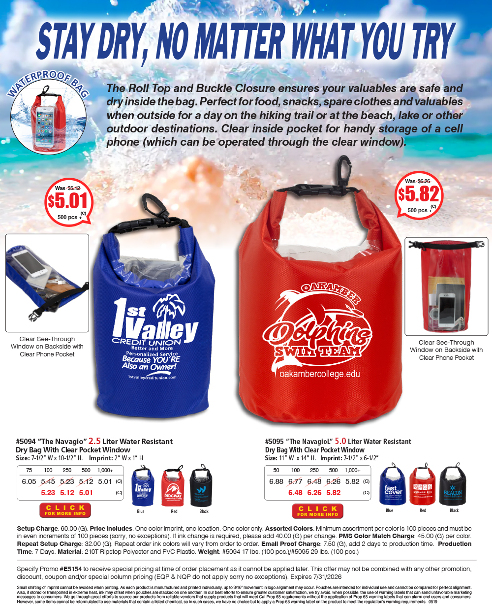 5094 5095 Water Resistant Dry Bag