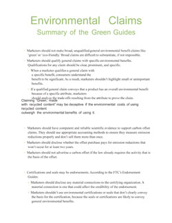 Environmental Claims